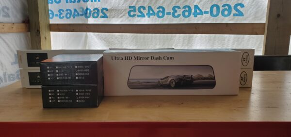 Dash cam, Low and High Beam LED Headlights, and Wiper Blades
